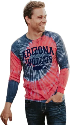 Miniatura 26 de Blue 84 Camiseta de manga larga con licencia oficial de la NCAA para mujer, teñido anudado