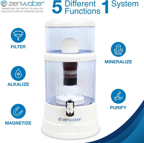 Miniatura 4 de Sistema de filtración y purificación para mesada de Zen Water Systems, Blanco crudo
