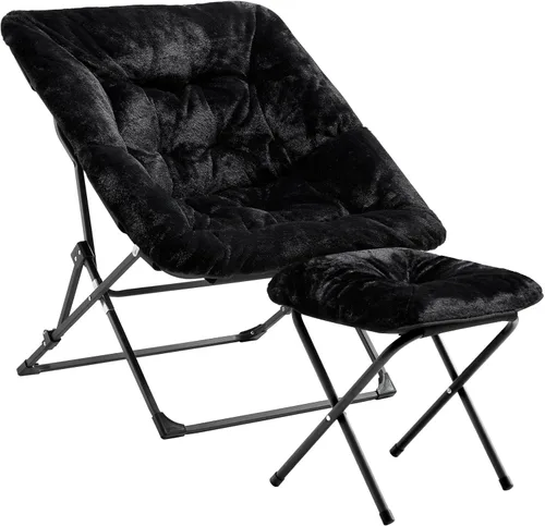 Miniatura 17 de OAKHAM Cómoda silla para adultos, suave piel sintética plegable para dormitorio, sala de estar, dormitorio, silla de lectura flexible
