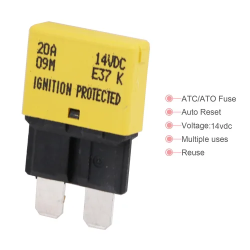 Miniatura 5 de E37 Auto (T1) Fusibles de disyuntor de reinicio automático de perfil bajo ATC/ATO - 12V DC 5A 10A 15A 20A 25A 30A (Paquete de 6 piezas mixtas)
