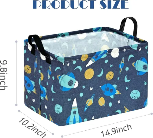 Miniatura 7 de Cesta de almacenamiento impermeable para bebé, organizador de juguetes, cubos de guardería para mujeres y niños, cesta para organizar el hogar, Nave