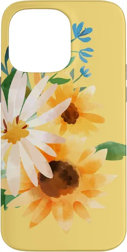 Miniatura 21 de iPhone 16 Yellow Sunflower Vintage Flower Petals Case