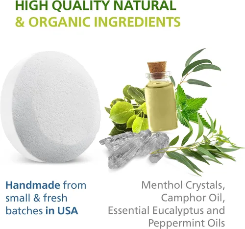 Miniatura 2 de Fabricado en Estados Unidos – 18 vaporizadores de ducha comprimidos de vapor extra fuertes para alivio sinusal aromaterapia spa, bombas de ducha