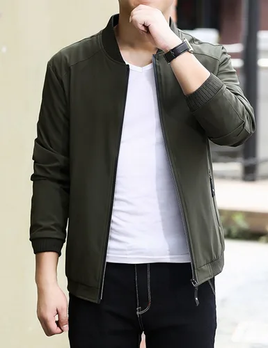 Miniatura 3 de Lentta - Chaqueta Bomber de Ajuste Delgado y Ligera de Softshell para Hombre, Chaquetas de Otoño para Hombre