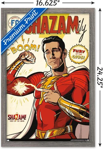 Miniatura 3 de Trends International DC Comics Movie Shazam! Fury of the Gods - Póster de pared de cómic, 22.4 pulgadas de largo x 14.7 pulgadas, versión enmarcada