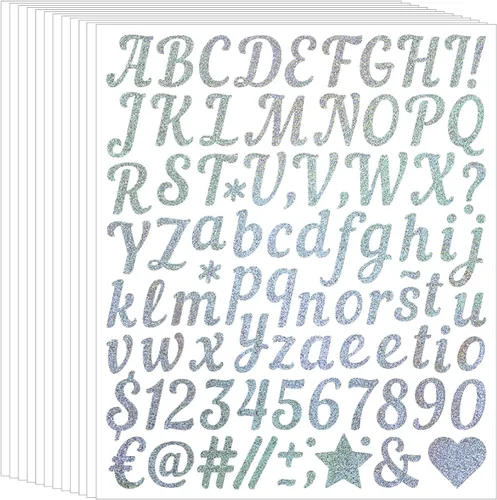2080 piezas de 10 hojas de calcomanías de letras, autoadhesivas, de vinilo, impermeables, buzones, ventanas, puertas, letreros, dirección, empresa