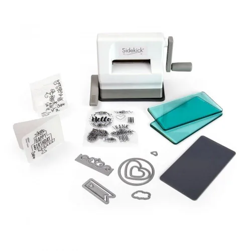 Sizzix Sidekick Kit de inicio 661770 - Máquina portátil manual de troquelado y estampado para manualidades, álbumes de recortes y fabricación de