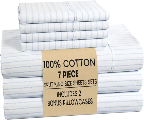 Miniatura 94 de Casa Platino Sábanas de cama individual XL, sábanas de 100 % algodón con 2 fundas de almohada, tejido percal crujiente y sensación acogedora, verde