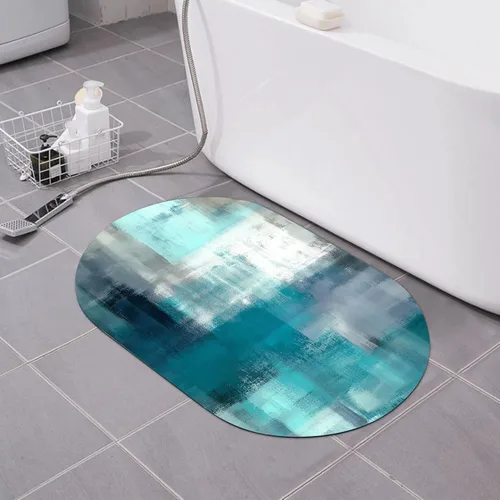 Miniatura 9 de Tapete de baño para gatos, tierra de diatomeas, súper absorbente, antideslizante, de secado rápido, tapete de baño o cocina, 16 x 24 pulgadas