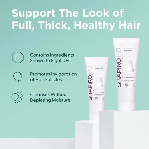 Miniatura 3 de Shapiro MD Hair Growth Experts Champú vegano para pérdida de cabello para adelgazar el cabello Experimenta un cabello más saludable, más lleno