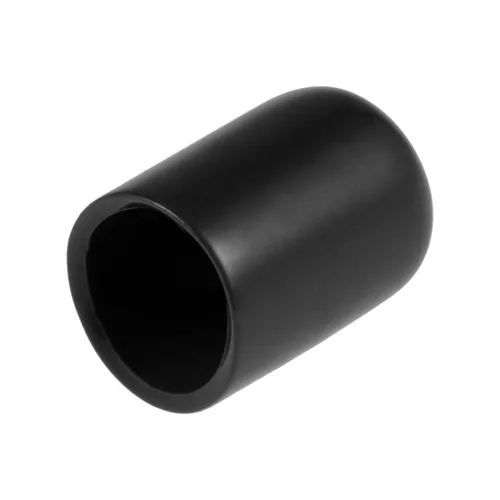 Miniatura 48 de uxcell 80 tapas de goma de 0.551 in de vinilo de identificación redonda tapa tapa de rosca de tornillo protectores negro