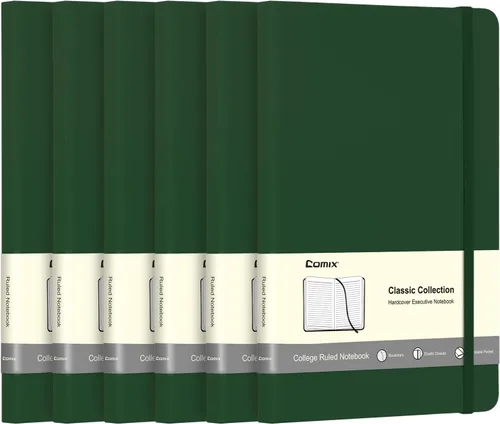 Miniatura 20 de Comix Cuaderno rayado para mujeres y hombres, cuadernos de diario para oficina, escuela, hogar, 240 páginas, 5.5 x 8.3 pulgadas, rayas Azul marino
