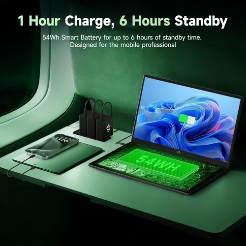 Miniatura 5 de NIMO Portátil para juegos, pantalla antirreflejo FHD IPS de 15.6", AMD R7 7735HS (hasta 4.75 GHz, Beat i7-12650H) computadora con 16 GB DDR5 RAM 256