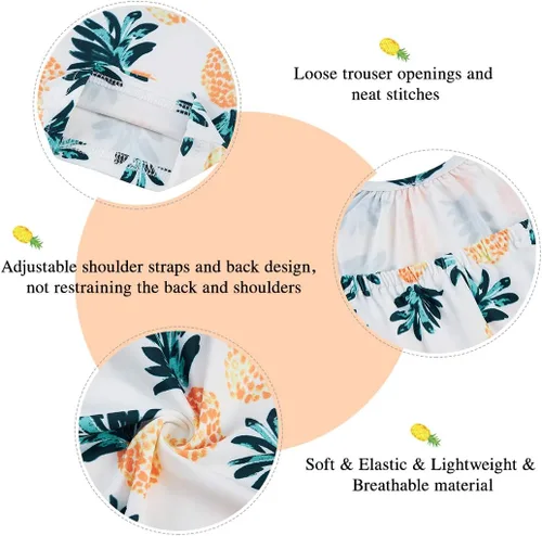 Miniatura 3 de RAISEVERN Mameluco sin espalda para niñas pequeñas, con bolsillo, talla 1-6 T
