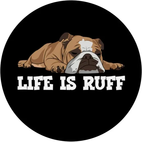 Miniatura 3 de Bulldog inglés Funny Life Is Ruff PopSockets intercambiables PopGrip