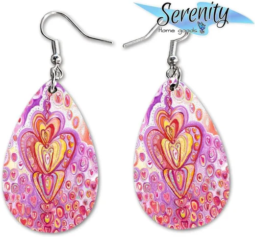 Miniatura 44 de Maureen Claffy Artist Collection Compassion Teardrop Dangle Earrings Set Cute Girls Womens Jewelry Earings Holiday Gifts Summer Decorations