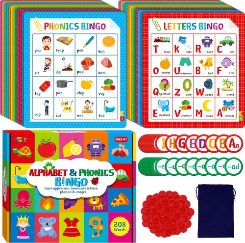Miniatura 12 de SpriteGru Juego de bingo de palabras a la vista, 120 palabras de vista para aprender a leer nivel 1 y nivel 2 Juego de mesa de bingo Listas