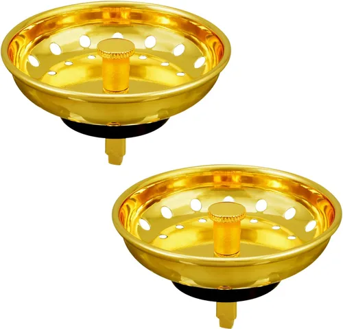 Miniatura 13 de KONE Colador de Drenaje para Fregadero Dorado Tapón y Colador para Fregadero de Acero Inoxidable Cesta Coladora para Fregadero de Cocina de Repuesto