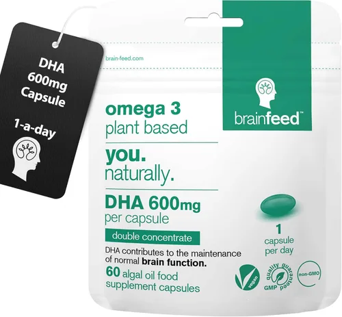 Miniatura 7 de Suplementos de DHA de algas (30) 550 mg de Omega 3 DHA por cápsula de aceite de algas 1 día Salud cerebral y ocular DHA vegano Suministro