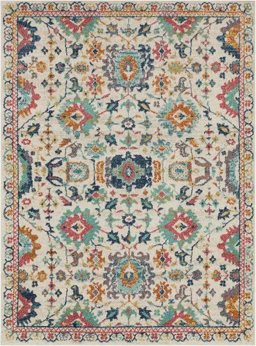Miniatura 3 de Mohawk Home Grove Elms - Alfombra floral bohemia de 7 pies 10 pulgadas x 10 pies, perfecta para sala de estar, comedor, oficina Beige