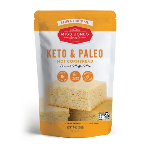Miniatura 10 de Miss Jones Baking. Mezcla para Brownie Keto, sin azúcar añadida, naturalmente dulces, postres y golosinas. - Adecuadas para diabéticos, dietas