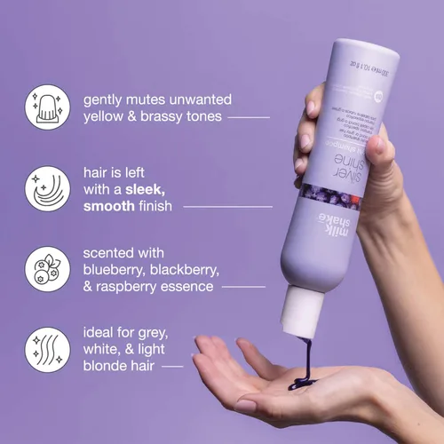 Miniatura 2 de milk_shake Silver Shine Light Purple Shampoo for Blonde Hair