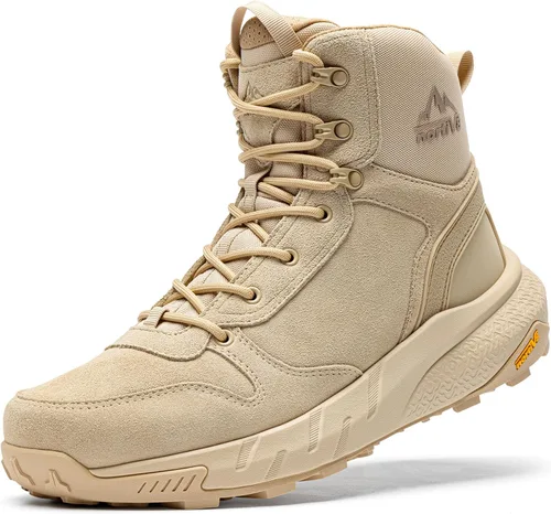 Miniatura 13 de NORTIV 8 Botas tácticas militares para hombre, ligeras y cómodas, con cremallera lateral para todo el día, botas de trabajo, para motocicleta, botas