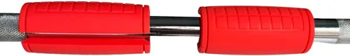 Miniatura 7 de qibylift Manijas de mancuernas de agarre grueso, goma de silicona gruesa, entrenador de fuerza para levantamiento de pesas, accesorios de cable, Rojo