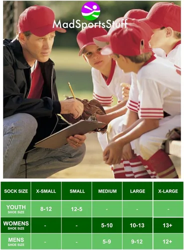 Miniatura 4 de MadSportsStuff - Combo de calcetines y cinturón de sóftbol o béisbol, tallas profesionales para jóvenes y adultos