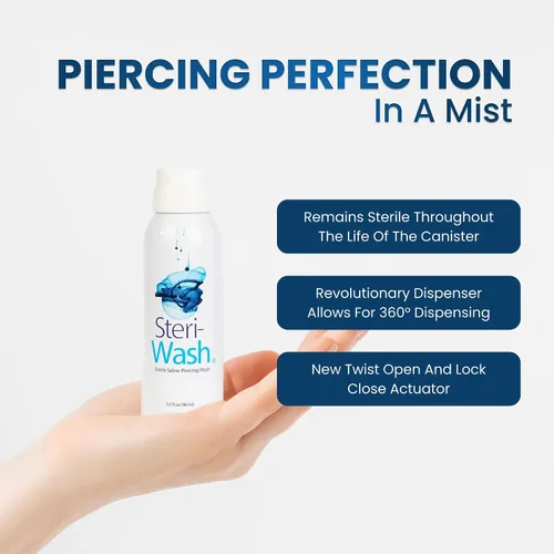 Miniatura 2 de Steri-Wash Postcare Piercing Spray 3 oz