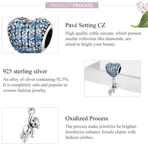 Miniatura 49 de Abalorios de plata de ley para pulseras, collares, familia para siempre, circonita cúbica, regalo de joyería para mujeres