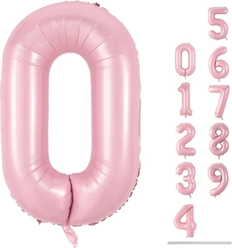 Miniatura 149 de Globo dorado champán con el número 5, globos de aluminio autoinflables grandes de 40 pulgadas del 0 al 9, globo de helio digital 5 dorado claro