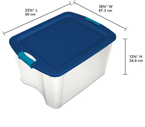 Miniatura 2 de Sterilite Pestillo y transporte de 18 galones, contenedor de almacenamiento apilable con tapa de pestillo, contenedor de plástico para organizar