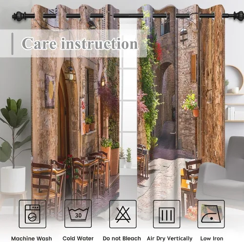 Miniatura 158 de Cortinas japonesas con pintura de tinta, monte Fuji, sol rojo, puesta de sol, hojas de bambú, cortinas de ventana para dormitorio, sala de estar