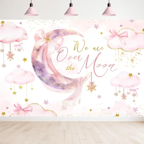 Miniatura 13 de Newsely Telón de fondo azul y rosa para revelación de género, suministros de fiesta, decoraciones de fotografía, fondo de acuarela, oro rosa, 7