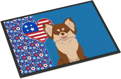 Miniatura 96 de Caroline's Treasures WDK5119JMAT Airedale Terrier USA - Tapete para interiores o exteriores, 24 x 36 pulgadas, tapete para puerta delantera
