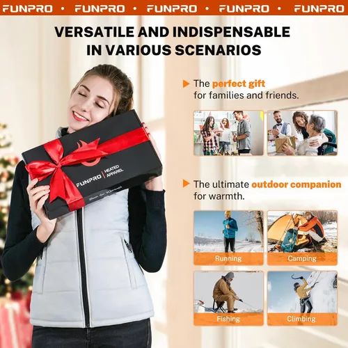 Miniatura 5 de FUNPRO Heated Vest for Women, Smart Heated Jacket, Lights-out Design, Battery Pack Not Included