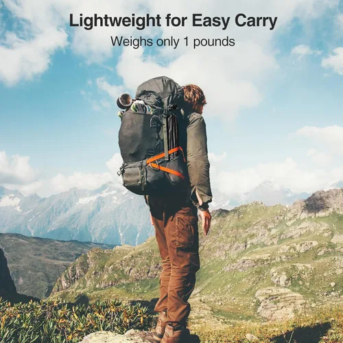 Miniatura 9 de REDCAMP Farol plegable de 72 pulgadas de alto con estacas y ganchos, postes de lámpara plegables de aleación de aluminio ultraligeros portátiles