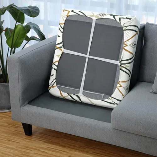 Miniatura 5 de Fuloon Fundas de Cojines para Sofá, Fundas Elásticas de Cojín de Asiento con Estampado, Fundas Deslizables de Asiento de Sofá Lavables, Protector