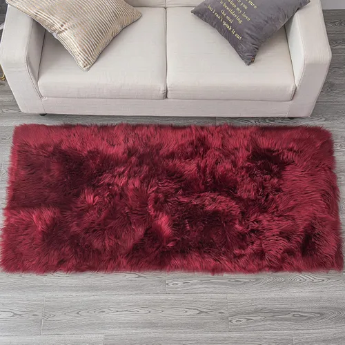 Miniatura 31 de Carvapet - Tapete suave de cuero sintético de oveja, lanudo y lujoso, grande (para decorar habitación), lado de la cama, dormitorio, sala de estar