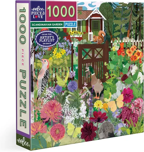 Miniatura 13 de eeBoo Rompecabezas de 1000 piezas, rompecabezas de pueblo pesquero sueco para adultos, cuadrado de 23 x 23 pulgadas, fabricado con tablero reciclado