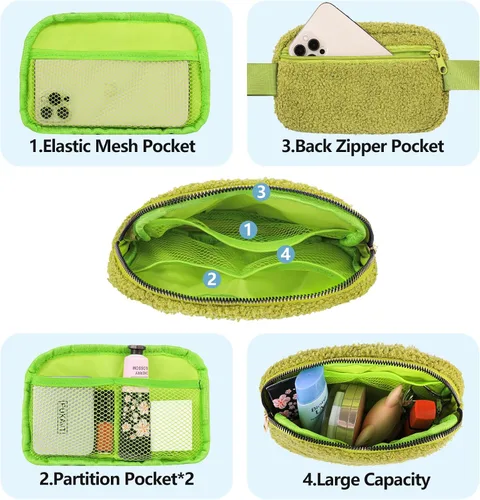 Miniatura 236 de Riñonera cruzada para mujeres y hombres, bolsa para cinturón para senderismo con correa ajustable, riñonera para correr, entrenamiento, deportes