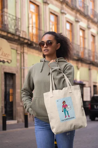 Miniatura 7 de La Chingona Parody Feminist Latina Canvas Tote Bag