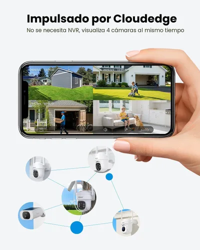 Miniatura 6 de VIZIUUY - Cámaras de seguridad solar inalámbricas para exteriores, 2 paquetes de cámaras de seguridad de 3MP inalámbricas para exteriores, cámara