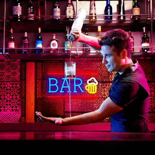 Miniatura 6 de Letrero de neón de bar, luz LED de neón de cerveza para decoración de pared, letreros de barra de neón alimentados por USB, luces de neón de barra