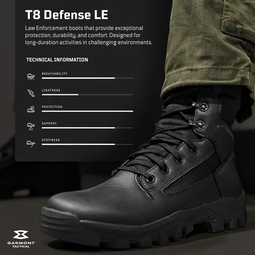 Miniatura 2 de GARMONT TACTICAL T8 Defense LE Law Enforcement EMS Boots for Men and Women, Full Grain Leather