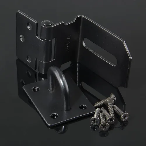 Miniatura 4 de Piutouyar Cerradura de cerrojo de puerta de 90 grados en ángulo recto, cerrojo de seguridad, cierre de puerta de acero inoxidable resistente