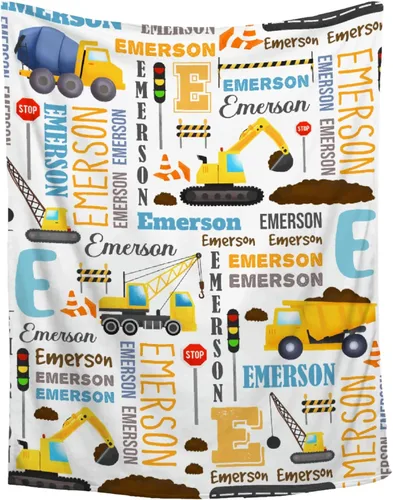 Miniatura 25 de Manta personalizada de franela de vellón con nombre, ligera, suave, bonita y acogedora para cama, sofá, viajes al aire libre, 30 x 40 pulgadas