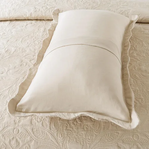 Miniatura 27 de HoneiLife - Juego de colcha de tamaño Queen, juego de ropa de cama de pana bordada de 3 piezas, colcha de lujo, ligera, cálida, para todas las Pana