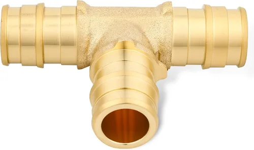 Miniatura 3 de PEX-A - Paquete combinado de accesorios de expansión – 1/2 pulgada en T y codo, paquete de 10 (5 T + 5 codos), latón sin plomo, compatible